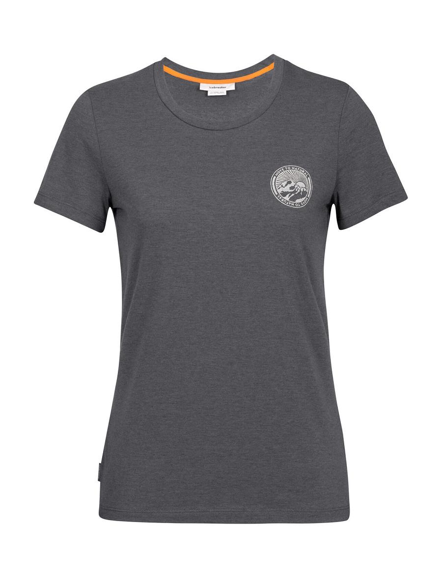 Monsoon Icebreaker Merino Central Classic Short Sleeve Move to Natural Mountain Women's T Shirts | AU 1561GSOL